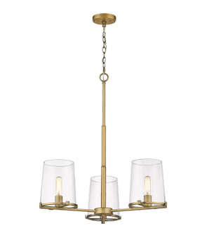 Callista Three Light Chandelier in Rubbed Brass (224|30323RB)