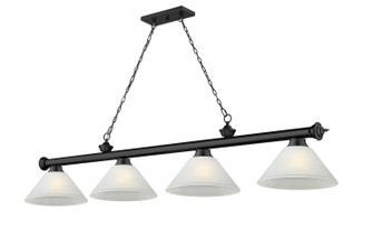 Cordon Four Light Billiard in Matte Black (224|23064MBAWL14)