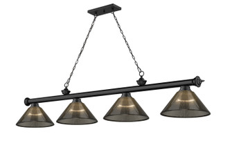 Cordon Four Light Billiard in Matte Black (224|23064MBARS)