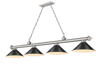 Cordon Four Light Billiard in Brushed Nickel (224|23064BNMB15)