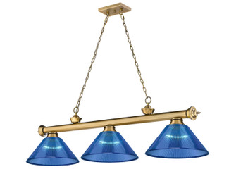 Cordon Three Light Billiard in Rubbed Brass (224|23063RBARDB)