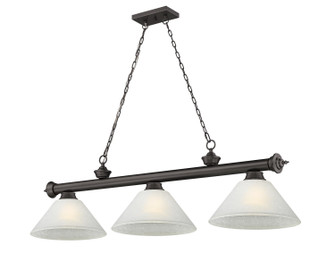 Cordon Three Light Billiard in Bronze (224|23063BRZAWL14)