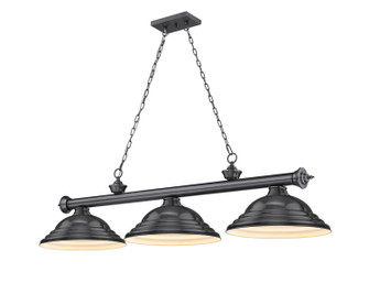 Cordon Three Light Billiard in Bronze Plate (224|23063BPSBP)