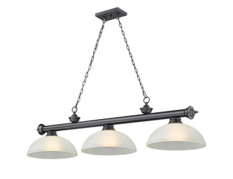 Cordon Three Light Billiard in Bronze Plate (224|23063BPDWL14)