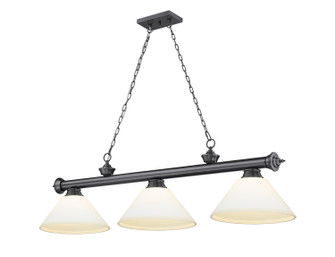 Cordon Three Light Billiard in Bronze Plate (224|23063BPAMO14)