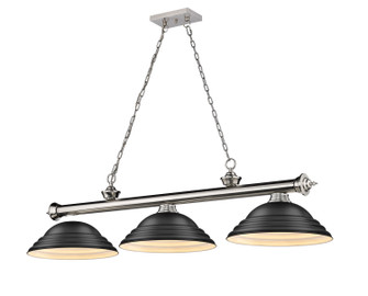 Cordon Three Light Billiard in Brushed Nickel (224|23063BNSMB)