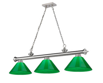 Cordon Three Light Billiard in Brushed Nickel (224|23063BNPGR)