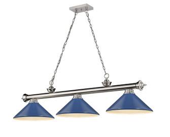 Cordon Three Light Billiard in Brushed Nickel (224|23063BNMNB)