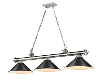 Cordon Three Light Billiard in Brushed Nickel (224|23063BNMB15)