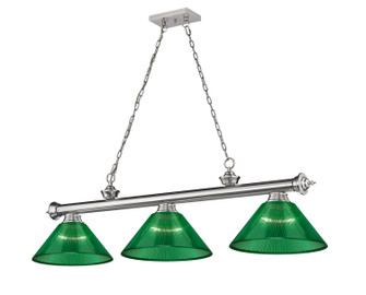 Cordon Three Light Billiard in Brushed Nickel (224|23063BNARG)