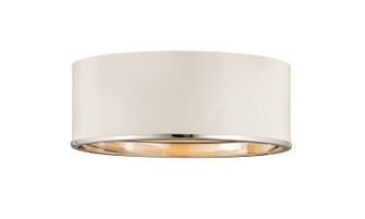 Arlo Three Light Flush Mount in Matte White + Chrome (224|2303F3MWCH)