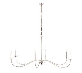 Arrington Six Light Chandelier in Polished Nickel (224|230163PN)