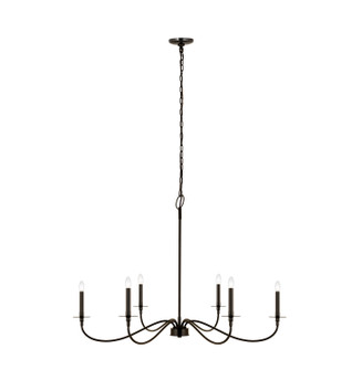 Arrington Six Light Chandelier in Matte Black (224|230142MB)