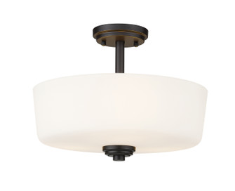 Arlington Three Light Semi Flush Mount in Bronze (224|220SF3)