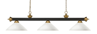 Riviera Three Light Billiard in Bronze / Satin Gold (224|2003BRZSGAMO14)