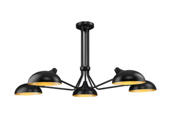 Bellamy Five Light Semi Flush Mount in Matte Black (224|19425SFMB)