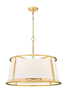 Lenyx Pendant Six Light Chandelier in Rubbed Brass (224|193526RB)