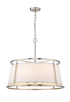 Lenyx Pendant Six Light Chandelier in Brushed Nickel (224|193526BN)
