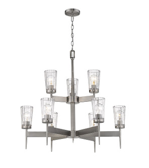 Flair Nine Light Chandelier in Antique Nickel (224|19329AN)