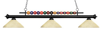 Shark Three Light Billiard in Matte Black (224|170MBAGM14)