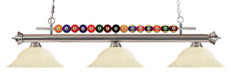 Shark Three Light Billiard in Brushed Nickel (224|170BNGM16)