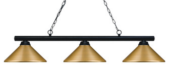 Sharp Shooter Three Light Billiard in Matte Black (224|1553MBMSG)