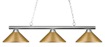Sharp Shooter Three Light Billiard in Chrome (224|1553CHMSG)