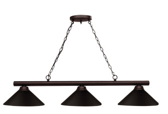 Shooter Three Light Billiard in Bronze (224|1553BRZMBRZ)