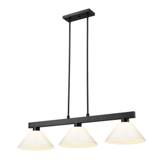 Cobalt Three Light Billiard in Matte Black (224|152MBPWH)