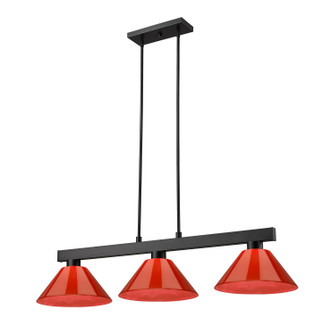 Cobalt Three Light Billiard in Matte Black (224|152MBPRD)