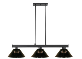 Cobalt Three Light Billiard in Matte Black (224|152MBARS)