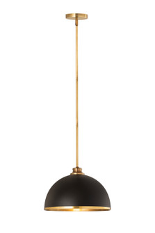 Landry One Light Pendant in Matte Black / Rubbed Brass (224|1004P14MBRB)