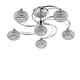 Kent Six Light Semi Flush Mount in Chrome (360|SF500056CH)