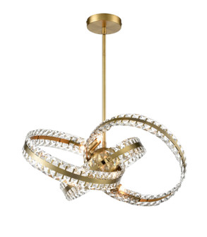 Knot Six Light Pendant in Aged Brass (360|P300966AGB)