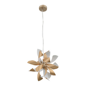Bloom Six Light Pendant in Brushed Brass w/Matte White (360|P300866BBMW)