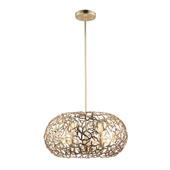 Helios Six Light Pendant in Matte Gold (360|P300396SG)