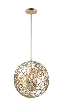 Helios Three Light Pendant in Matte Gold (360|P300383SG)