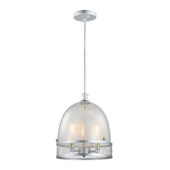 Theia Three Light Pendant in Matte Silver (360|P300353MSL)