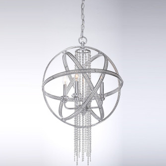 Cascade Four Light Pendant in Silver Leaf (360|P300114SL)
