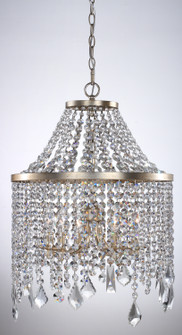 Palais Six Light Mini Chandelier in Silver Leaf w/Antique Gold (360|MC200106SLAGV)