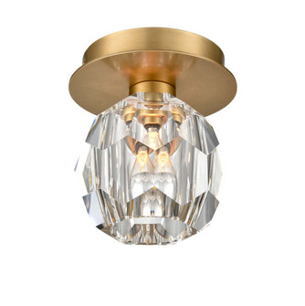 Parisian One Light Flush Mount in Aged Brass (360|FM600511AGB)
