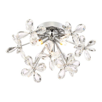 Adelle Three Light Flush Mount in Chrome (360|FM600453CH)