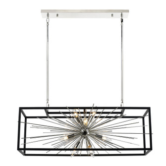 Burst Ten Light Chandelier in Polished Nickel (360|CD1049010PNMBK)