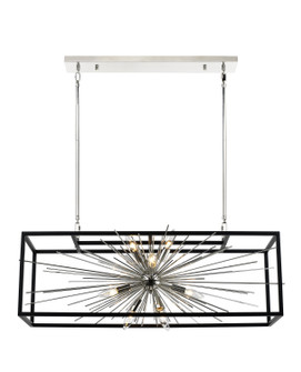 Burst Ten Light Chandelier in Polished Nickel (360|CD1049010PNMBK)