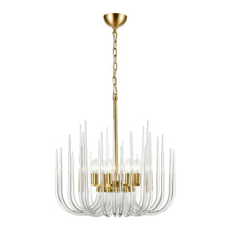 Astoria Eight Light Chandelier in Posh Brass (360|CD104098PB)