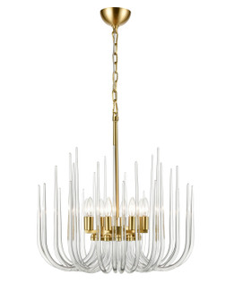 Astoria Eight Light Chandelier in Posh Brass (360|CD104098PB)