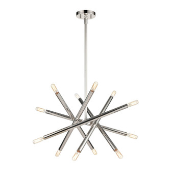 Mandelorian 12 Light Chandelier in Polished Nickel (360|CD1038912PN)