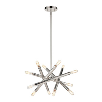 Mandelorian 12 Light Chandelier in Polished Nickel (360|CD1038712PN)