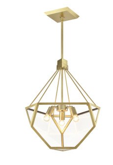 MoonBow Three Light Chandelier in Aged Brass (360|CD103693AGB)