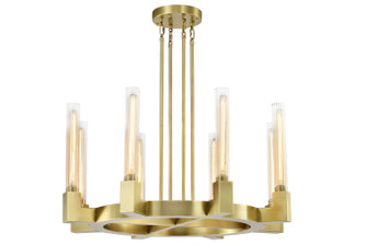 Placid Eight Light Chandelier in Aged Brass (360|CD103598AGB)